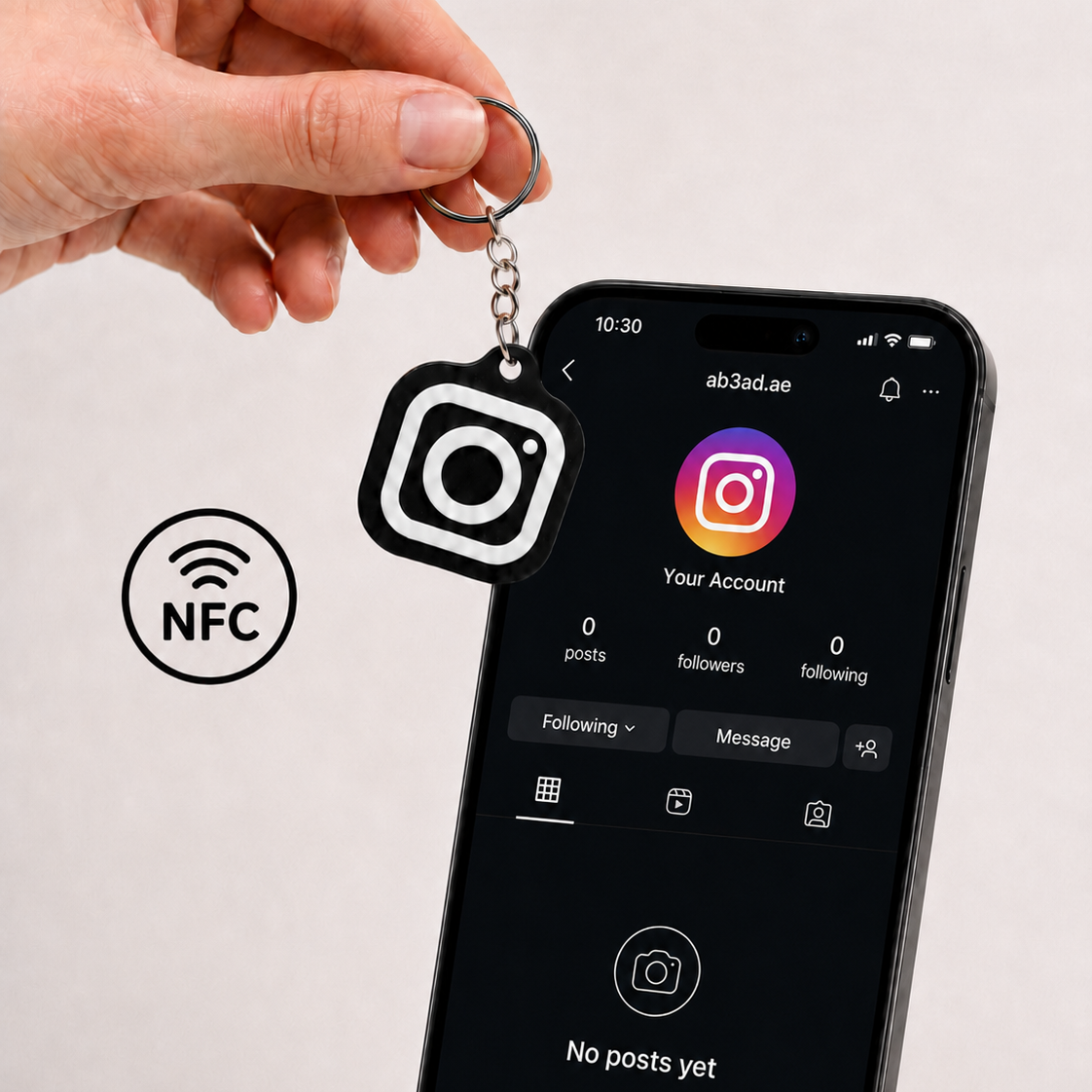 Instagram NFC TAG Keychain